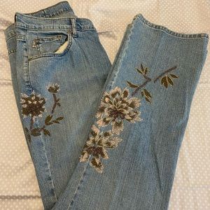 Z Cavaricci Pink Floral Embellished Jeans